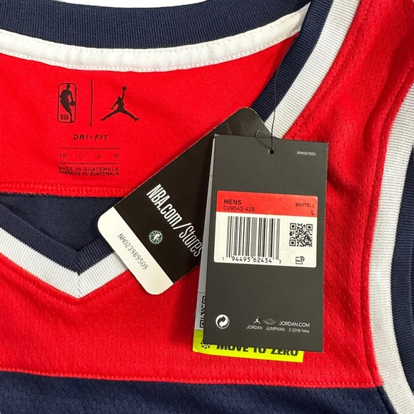 Jordan Washington Wizards Swingman Jersey The District of Columbia #21 Size L - Picture 5 of 8